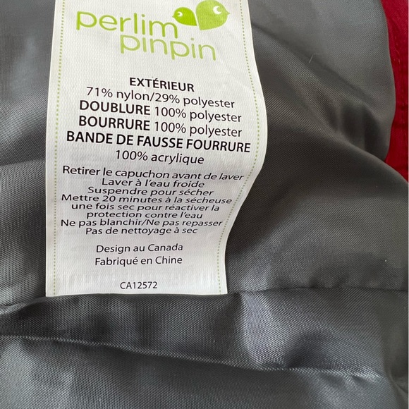 Perlimpinpin girls winter coat size 6 - Picture 6 of 7